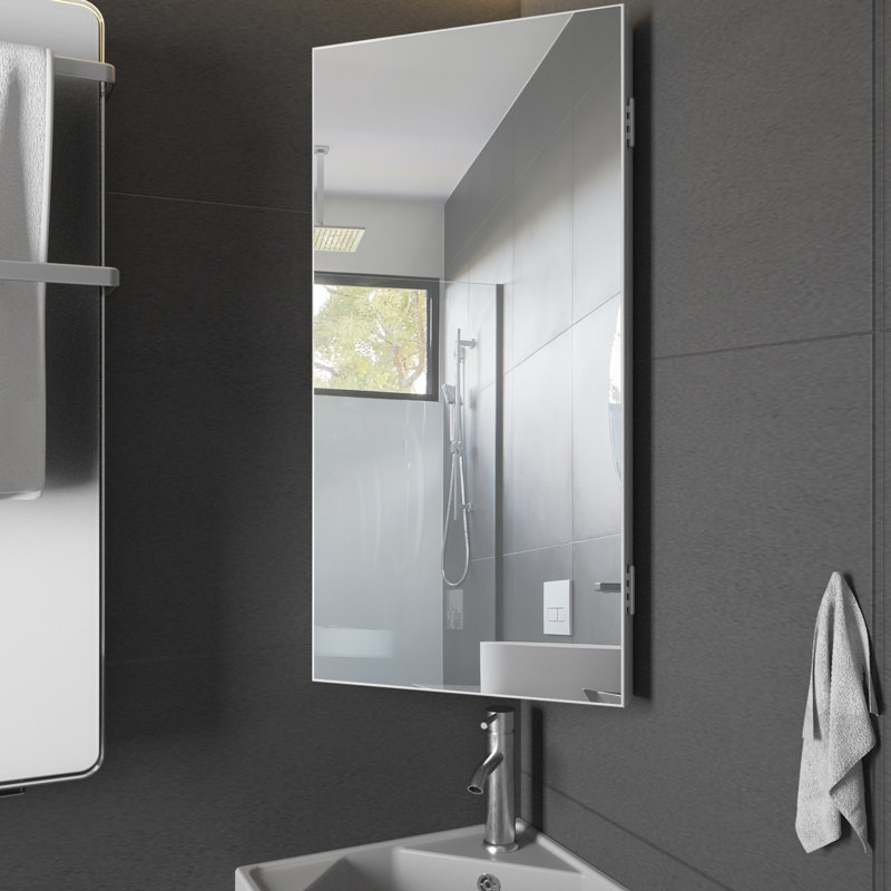 Ivy Bronx Eastbrook 12.8'' W 24.2'' H Corner Mount Frameless Medicine